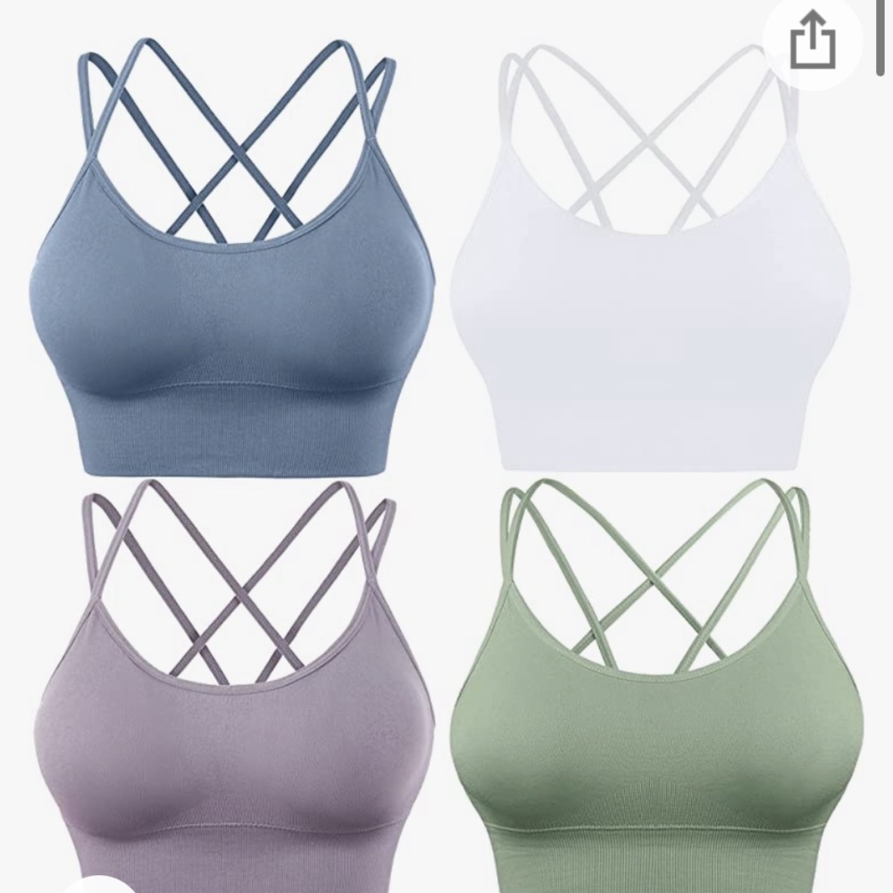 EverCute Crossback Padded Strappy Sports Bra 🆕